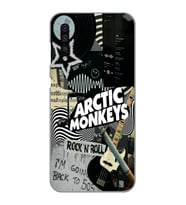 Samsung Galaxy A30S/A50/A50S Uyumlu Arctic Monkeys Kolaj Desenli Şeffaf Telefon Kılıfı