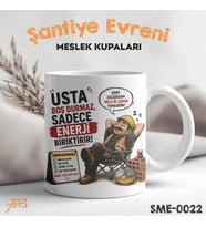 Ustaya Özel Komik Kupa – Usta Boş Durmaz Sadece Enerji Biriktirir Baskılı Seramik Kupa
