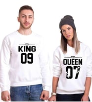 Tshirthane King 09 Queen 07 Sevgili Kombinleri Sweatshirt Kombini (Tek Ürün Fiyatıdır.)