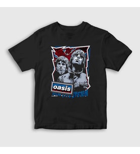 Presmono Unisex Çocuk Siyah Oasis T-Shirt 100371tt