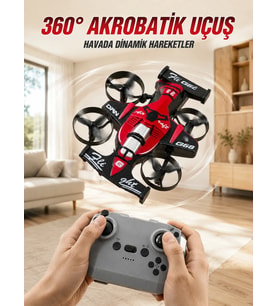 Akrobatik Drone Uzaktan Kumandalı 3 Kademeli Hız 360° Dairesel Uçuş Özellikli