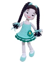 Yeşil Çitlembik Bebek Amigurumi Organik Oyuncak