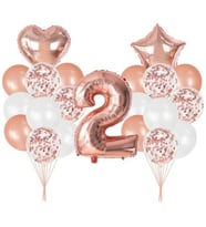 2 Yaş Rose Gold Balon Seti