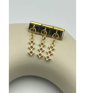 Çelik Gold Kırmızı Sallantılı Nomi Charm - 25crm108