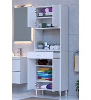 Eliusta Artex  60 cm Yüksek Organizasyonlu Boy Dolabı 60x173x32,5 cm Beyaz Banyo/Mutfak Dolabı
