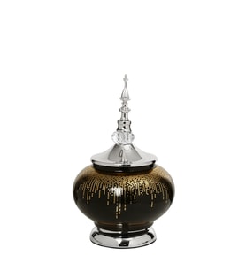 Vitale Amber Silver Kapaklı Vazo 30 cm AK.JE0020
