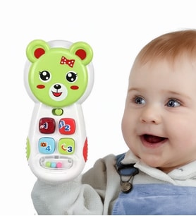 Eğitici Oyuncak Telefon – Işıklı, Müzikli ve Aktivite Bebek Telefonu Hediyelik (Yeşil)