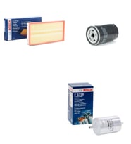 Bosch Filtre Bakım Seti Skoda Octavia 1.6 Benzinli 1999-2004 1U2 Hava + Yağ f. + Yakıt Filtre Bosch