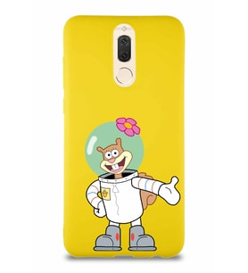 Huawei Mate 10 Lite Soft Premier Kapak Sandy Tasarımlı Silikon Kılıf - Sarı (Şeffaf)