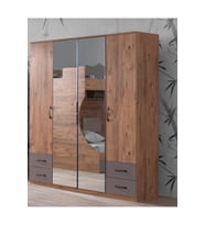 Aynalı 4 Kapılı 4 Çekmeceli Gardırop Elbise Dolabı 170x55x210cm