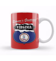 Seasons Greetings Virginia Christmas Kupa Bardak Porselen