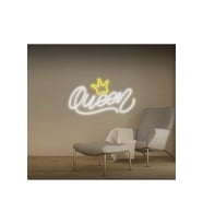 Queen Yazılı Taç Figürlü Neon Tabela