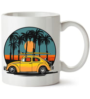 Beetle Baskılı Porselen Kupa Bardak