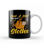 Just a Girl Who Loves Sloths Cute & Funny Sloth Kupa Bardak Porselen
