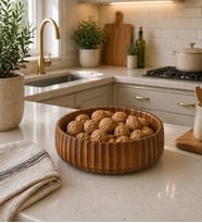 Akasya Çizgili Kase ,büyük Boy 22*6cm Meyvelik Ekmeklik Salata Meze Bowl Curve Kase Sunum Tepsisi