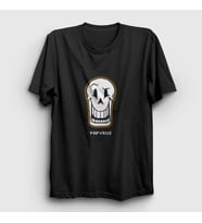 Presmono Unisex Siyah Face Papyrus Undertale T-Shirt 31946tt