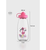 Renga Ufo Kids Surfing Desen 250 ml Cam Şişe 182030 Turkuaz (Fuşya)