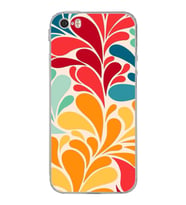 PrintiFy iPhone 5S ile Uyumlu Retro Color 5  Kamera Korumalı Şeffaf  Kılıf