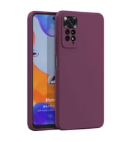 Microsonic Matte Silicone Xiaomi Redmi Note 11 Pro 5G Kılıf Mor