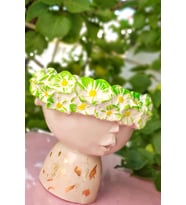 Çiçekli Kız Mumluk, Doğal Soya Wax, El Emeği (Karışık)