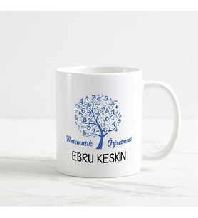 Matematik öğretmeni isme özel kupa bardak