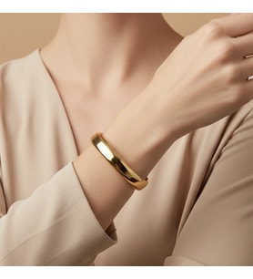 XUPING JEWELRY 14 Ayar Altın Kaplama, Kelepçe Model Bilezik