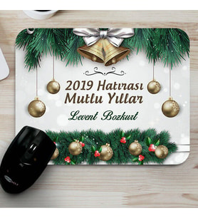 Kişiye Özel Yılbaşı Hatırası Hediyelik Mouse Pad