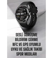 Akıllı Saat Nabız Sensörlü Bildirim Görebilen Spor Modları Gps Takibi