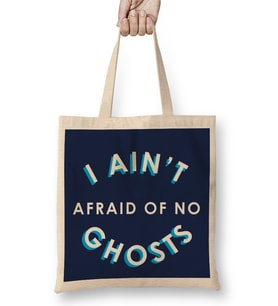 I Ain't Afraid Of No Ghosts Ghostbusters Bez Çanta Uzun Saplı