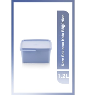 Tupperware Kare Buzdolabı Saklama Kabı 1.2 Lt Böğürtlen (Lila)