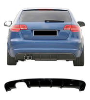 Audi A3 8p (2008-2011) Arka Tampon - Difüzör (Plastik) (Standart)