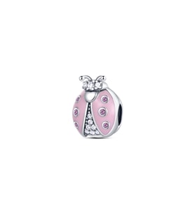 Fubena Taşlı Pembe Uğur Böceği Charm