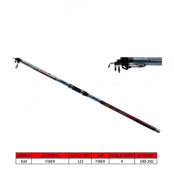 Captain 1670 İmperial Tele Surf Kamış 100-250gr Atar 420 cm