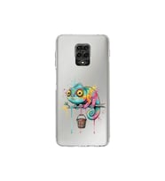 Redmi Note 9 Pro ile Uyumlu Splash Bukalemun Tasarımlı Şeffaf Silikon Kılıf