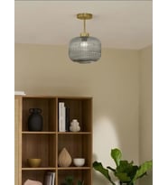 MYLİGHTS RUSTİK  FÜME  PLOFONYER TAVAN  AVİZE 20CM  SPOR TEKLİ AVİZE VİNTAGE  