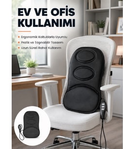 Ev ve Araç İçin Masaj Minderi Modlu Isıtmalı Titreşimli Koltuk Masaj Pedi