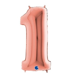 1 Yaş Rosegold Folyo Balon 40ınc 100x35cm