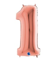1 Yaş Rosegold Folyo Balon 40ınc 100x35cm