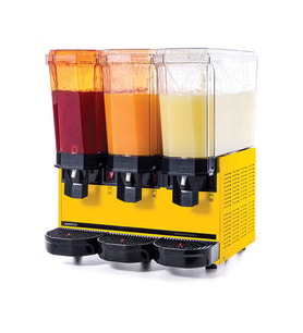 Samixir 60.SSSY Klasik Triple Soğuk İçecek Dispenseri, 20+20+20 L, Fıskiyeli, Sarı