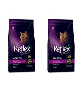 Reflex Plus Renkli Taneli Tavuklu Kedi Maması 1,5 Kg 2 Adet