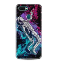 Oppo A5S A15 A16 A54 A55 A73 A74 Kılıf Desemli Silikon Astronot Signs 1753