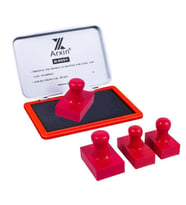 Mühür Kauçuk Alaşım Kırmızı Kaşe Dikdörtgen 60x30mm