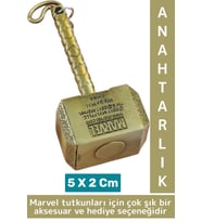 Yüksek Kaliteli Dekoratif Çok Şık Hediyelik Marvel Figürü Oynar Başlıklı Anahtarlık THOR ÇEKİCİ