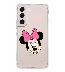 Samsung Galaxy S22 Plus Uyumlu Köşe Korumalı Antişok  Kapak Minnie Mouse Tasarımlı Şeffaf  Kılıf