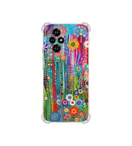 PrintiFy Huawei Honor 200 ile Uyumlu Düşlerin Dansı Serisi Folklorik Bahçe Tasarımlı Uv Baskılı Köşe Korumalı Antişok Kılıf