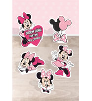 Minnie Mouse Pink Temalı Doğum günü * Ayaklı Pano Seti
