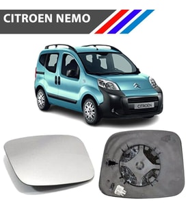 Citroen Nemo Sağ Dış Ayna Camı Yolcu Tarafı Isıtmalı