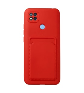 Xiaomi Redmi 9C Kılıf Kelvin Kartvizitli Silikon - Kırmızı
