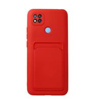 Xiaomi Redmi 9C Kılıf Kelvin Kartvizitli Silikon - Kırmızı