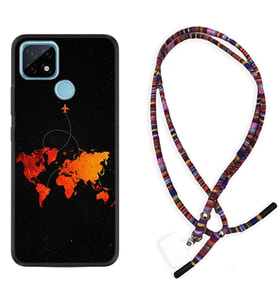 Realme C11 C21 C21Y C25Y C11 2021 Kılıf Boyun Asklı Rasta Silikon İz Bırakan Uçak 1778